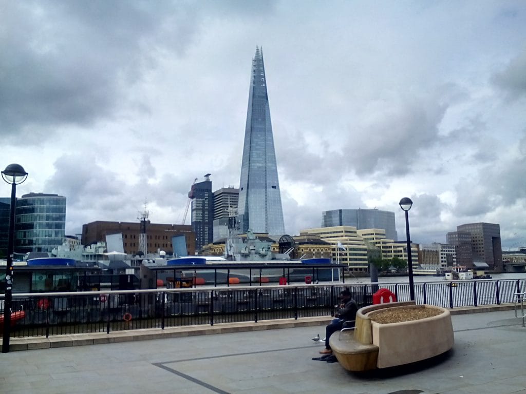 The Shard as seen near the River Thames.