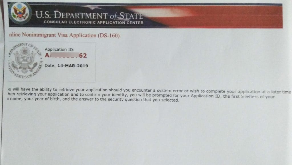 Form DS-160.