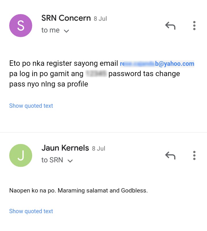 MISMO log-in information and password requested from MARINA