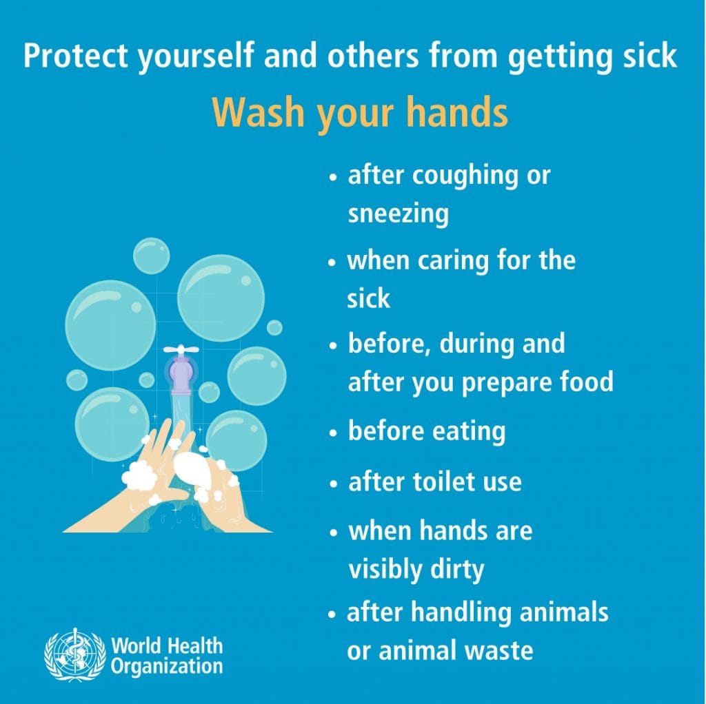 Hand washing and personal hygiene posters from WHO.