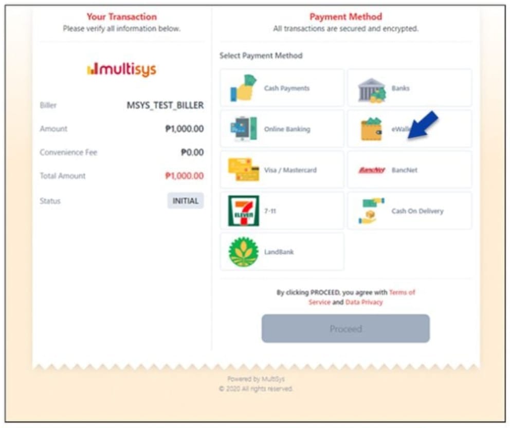 Different payment method that you can choose such as Cash Payments, Banks, Online Banking, 7-11, COD, etc.