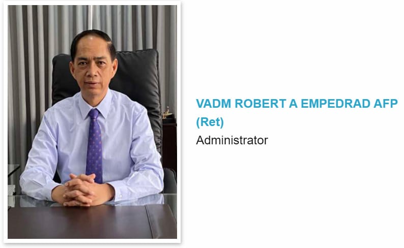 MARINA Former ADMINISTRATOR VADM ROBERT A EMPEDRAD AFP (Ret).