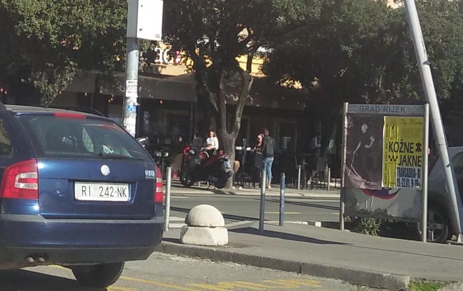 People not wearing face mask in Rijeka, Croatia.