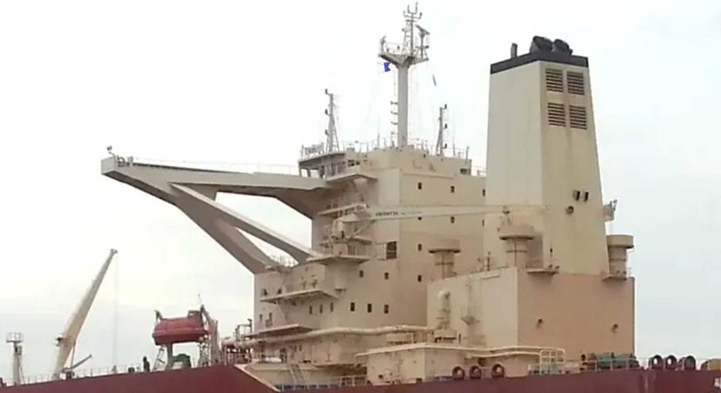 A vessel hoisting an Alfa Flag.